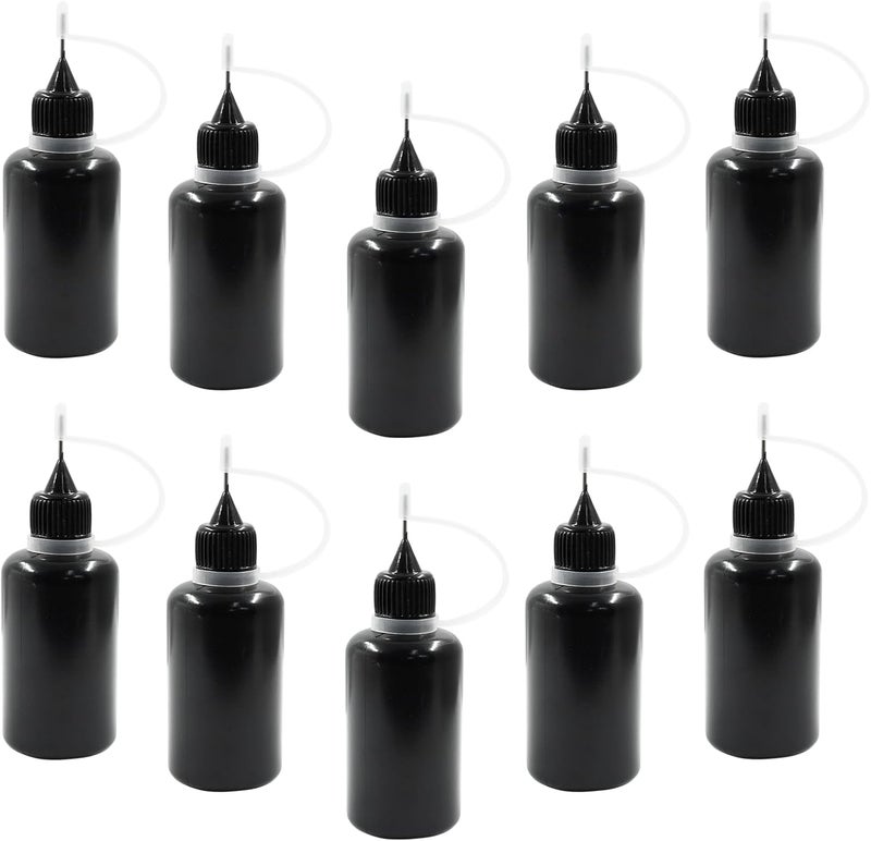 Bivethoi Precision Tip Applicator Bottle,30ml Glue Applicator Bottles, 10 PCS Plastic Needle Tip Squeeze Bottle for Quilling, DIY Paint, Acrylic Painting, Craft, Alcohol Ink and Multi-Purpose Use. - Image 2